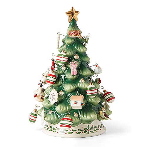 Lenox Treasured Traditions 12 Days of Christmas Tree Set, 3.70, Ivory, 25 Pieces