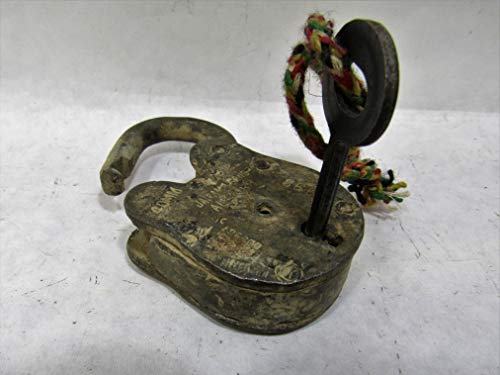 Primitives By Kathy Small Antique Padlock and Skeleton Key 2.75 x 1.50