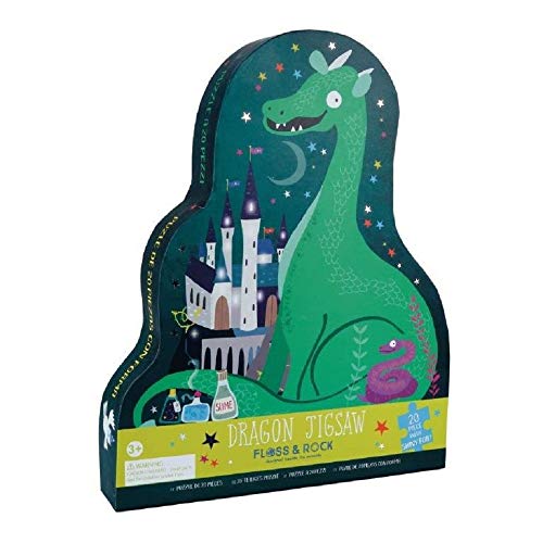 Floss & Rock 42P6327 Spellbound Dragon Shaped Jigsaw with Shaped Box, 20-Piece Set