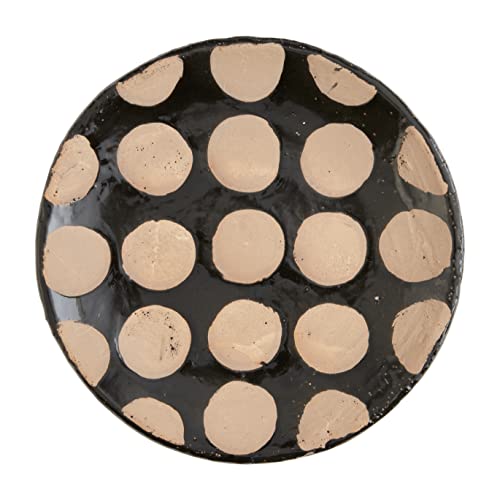 Mud Pie Black Dot Platter, 12-inch Diameter