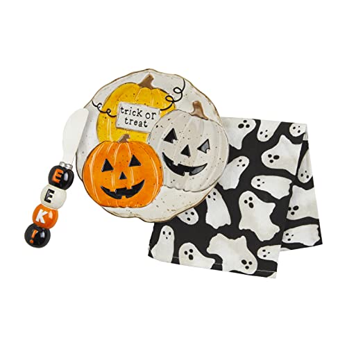 Mud Pie  Trick Or Treat Halloween Plate Set, 26-inches