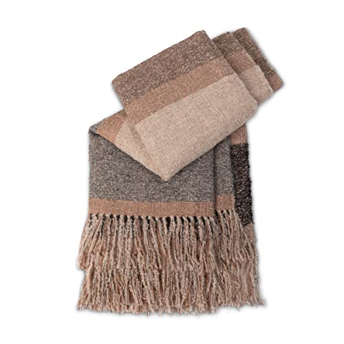 Park Hill Collection EHN20172 Plaid Pattern Apaca Wool Throw Blanket, 59-inch Length