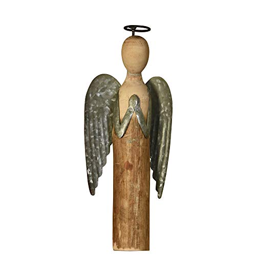 HomArt 5710-0 Angel at Prayer, 12-inch Height, Wood and Metal