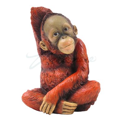 Unicorn Studios WU72770AA Baby Orangutan Scratching His Back Sculpture