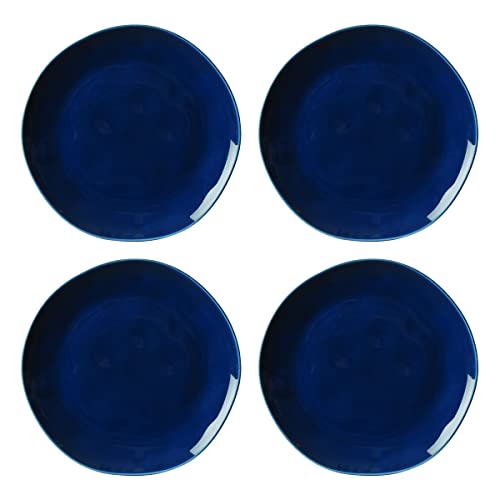 Lenox Bay Colors 4Pc Dinner Plates, Blue, 6.78, White