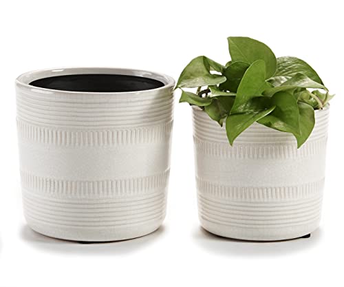 Giftcraft 717747 Natural Design Planters, Set of 2