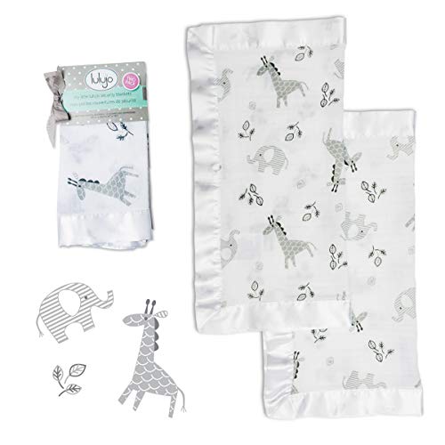 Mary Meyer lulujo Baby 2-Piece Cotton Muslin Security Blankets, Afrique