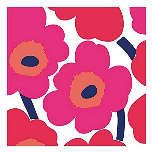 Boston International Ideal Home Range 20-Count 3-Ply Paper Lunch Napkins, Red Unikko
