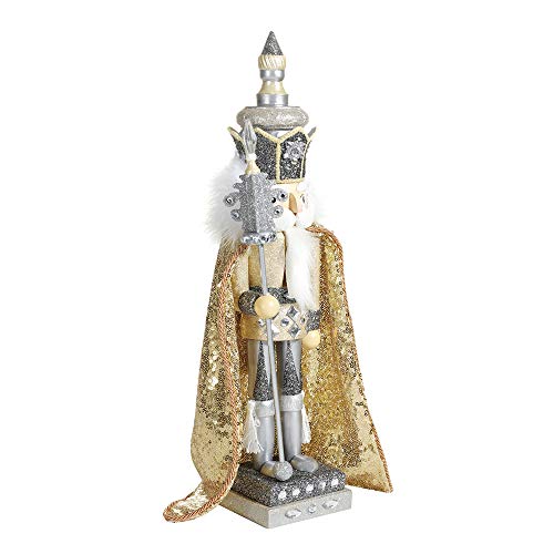 Kurt Adler 17.5-inch Hollywood Gold and Silver King Nutcracker