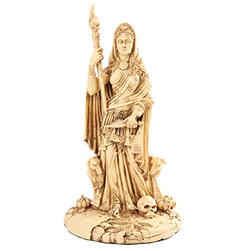 Pacific Trading Greek White Goddess Hecate Sculpture Athenian Patroness of Crossroads, Witchcraft, Dogs and Poisonous Plants Statue