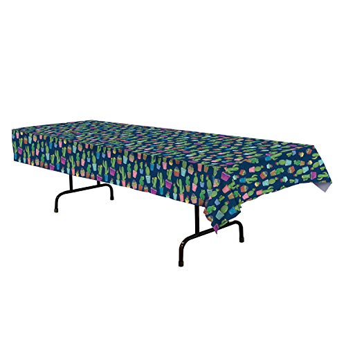 Beistle Cactus In A Pot Plastic Tablecover- 1 pc.