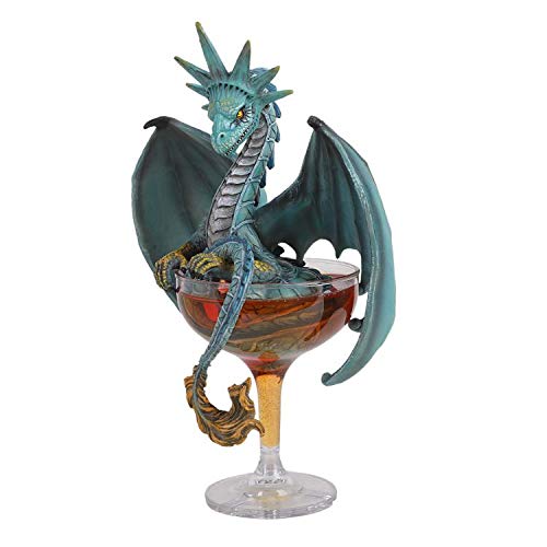 Pacific Trading Giftware Liquor Manhattan Liberty Winged Dragon in Cup Resin Figurine by Stanley Morrison