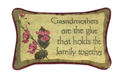 Manual 12.5 x 8.5-Inch Decorative Throw Pillow, Grandmothers Are the Glue