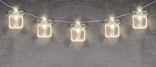 Amscan 242627 Party 6 Ft LED String Lights - Battery Operated - Mason Jar Shaped - 1 piece