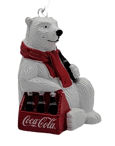 Kurt Adler Coca-Cola Polar Bear with 6 Pack of Bottles Ornament