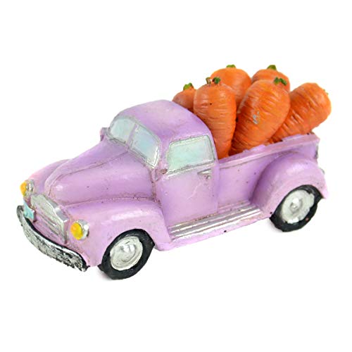 Midwest Design Imports 56169 Purple Truck with Carrots, 3-inch Length