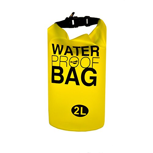 Calla NuPouch Waterproof Dry Bag for Camping, Beach, Kayaking, Boating & Outdoor Activities, 5L, Satin Yellow