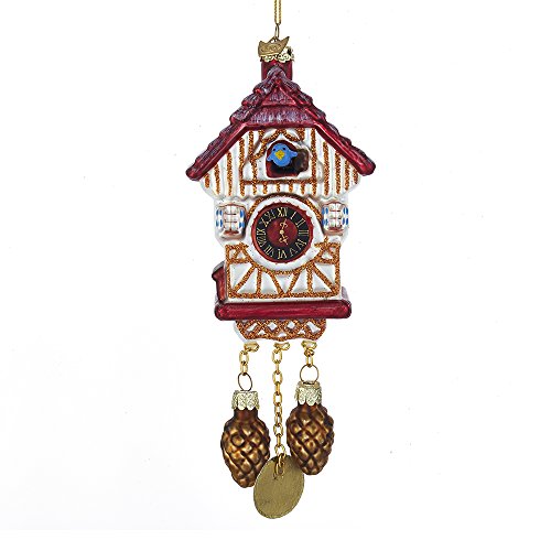 Kurt Adler Kurt S. Adler Noble Gems Cuckoo Clock Glass Ornament