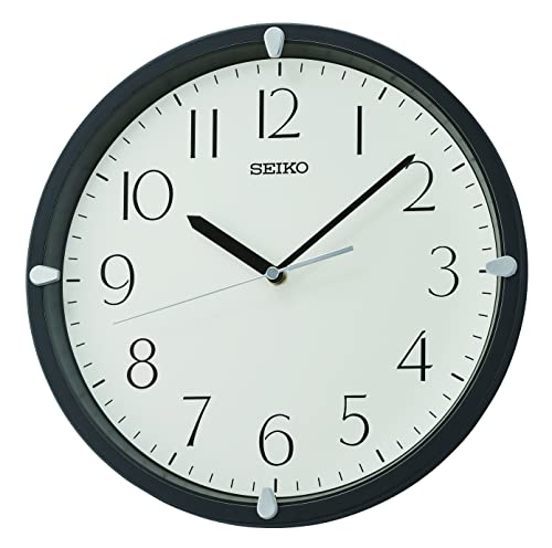 Seiko Kuota Wall Clock, Black Matte
