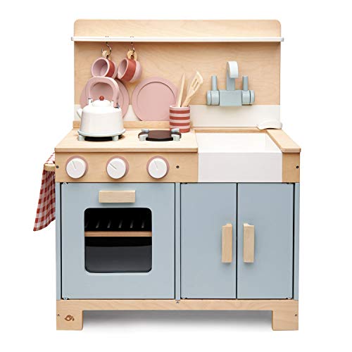 Tender Leaf Toys Mini Chef Home Kitchen ‚Äö√Ñ√¨ Wooden Kitchenette Fully Equipped with Accessories for Pretend Cooking ‚Äö√Ñ√¨ Develops Social, Creative & Imaginative Skills ‚Äö√Ñ√¨ Learning Role Play ‚Äö√Ñ√¨ Ages 3+ Years