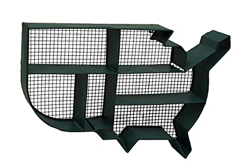 Upper Deck USA Shaped Distressed Finish Turquoise Divided Metal Wall Shelf Sculpture