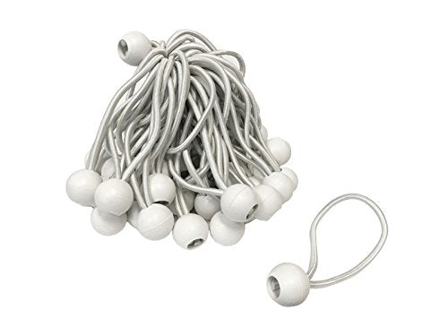 EZ Travel Distribution 6" White Bungee Balls (50 Pack)