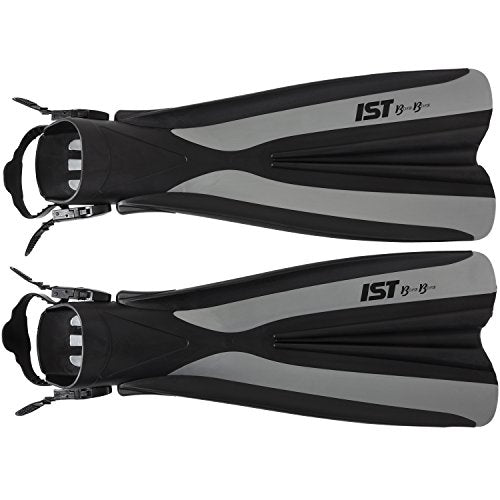 IST Bora Bora Scuba Diving and Spearfishing Fins (Black, S/M)