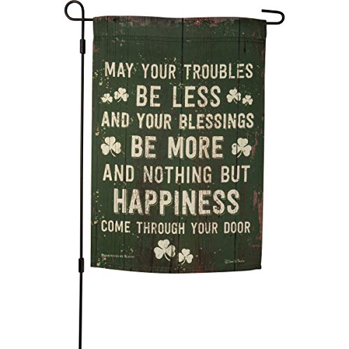 Primitives by Kathy 108594 May Your Troubles Be Less Garden Flag, 18-inch High, Polyester