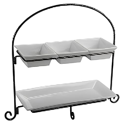 BIA Cordon Bleu 3 Bowls, Serving Platter W/Stand