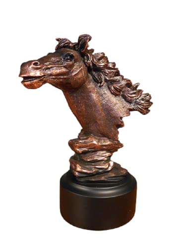 Marian Imports F15010 Horse Head Bronze Plated Resin Sculpture
