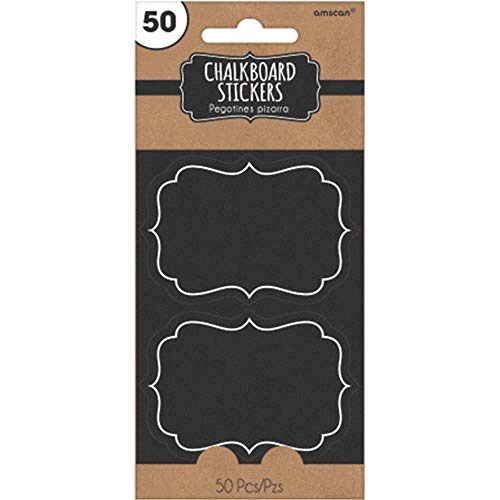 Amscan 450458 Personalized Chalkboard Paper Stickers | 50 Ct.