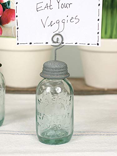 CTW Home Collection Mason Jar Place Card Holder Barn Roof