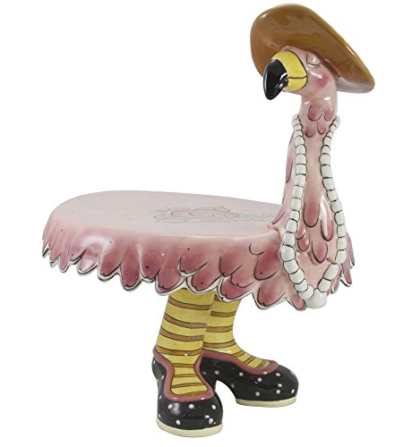 Blue Sky Clayworks Clayworks Miss Precious Flamingo Footed Cake Plate