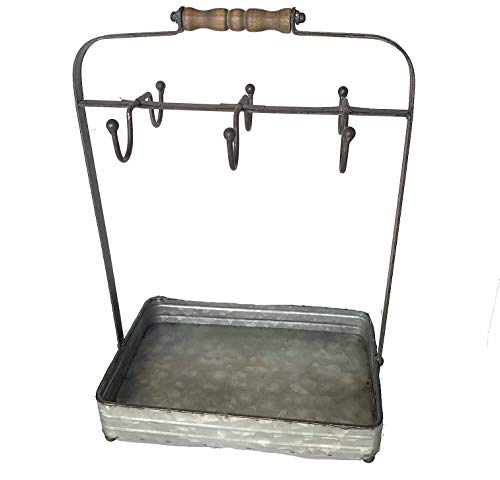 Park Hill Collection EAB80478 Rustic Metal Kitchen Counter Caddy, 17-inch Height