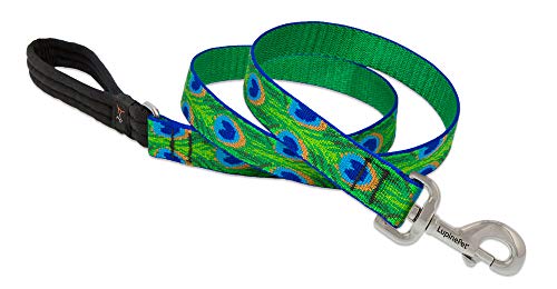 Lupine Pet Originals 1" Tail Feathers 4-Foot Padded Handle Leash for Medium and Larger Dogs