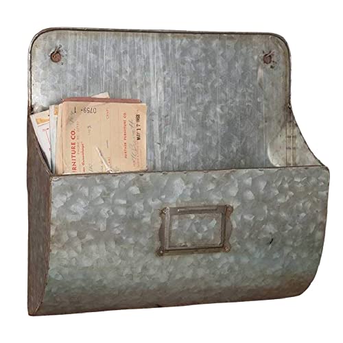 CTW Colonial Tin Works Galvanized Wall Pocket Organizer