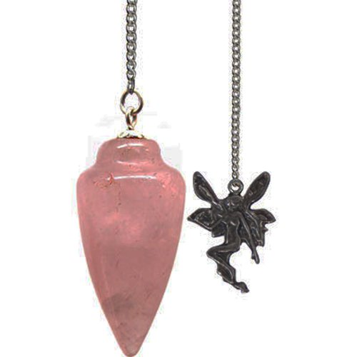 Kheops International - Pendulum with Fairy Curved Rose Quartz