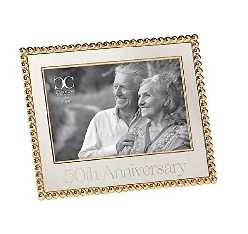 Roman 19794 50th Gold Reflective Frame 4X6, 6-inch Height