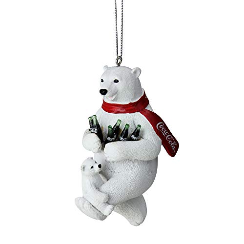 Kurt Adler Coca-Cola Polar Bear With Cub Ornament