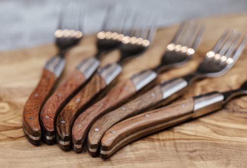 Vanderlinden Luxury Laguiole Du Monde Exclusive Forks Rosewood, 1.17 Pounds