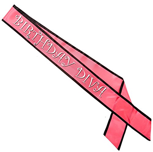 Beistle Birthday Diva Satin Sash Party Accessory (1 count) (1/Pkg)