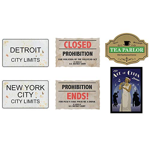 Beistle Roaring 20's Prohibition Cutouts - 6 Pcs.