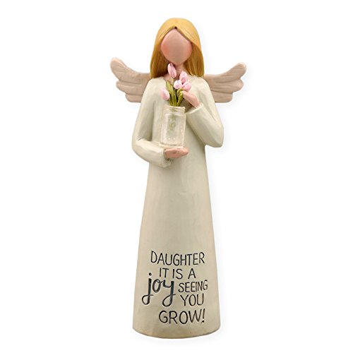 Blossom Bucket Daughter Angel W/Clear VASE/Flowers Decoration, Multi-Color