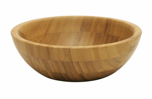 Lipper International 8203 Bamboo Wood Salad Bowl, Small, 7" Diameter x 2.25" Height, Single Bowl