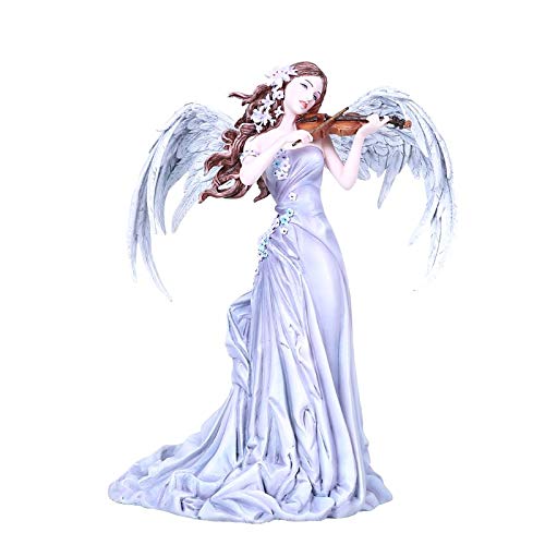 Pacific Trading Giftware Elegant Angel Playing Violin Lullaby Musical Statue by Nene Thomas Home Decor