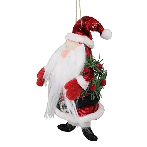 HomArt 95159-0 Santa with Long Beard Ornament, 5-inch Height, Felt