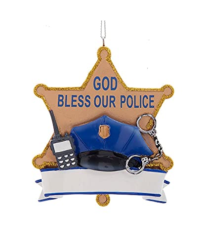 Kurt Adler God Bless Our Police Ornament Christmas New