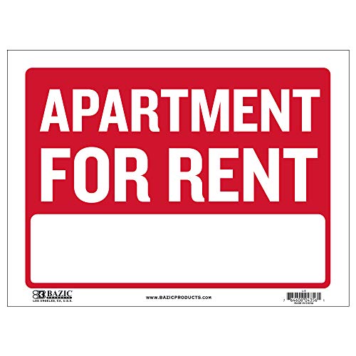 BAZIC 12" X 16" Apartment For Rent Sign