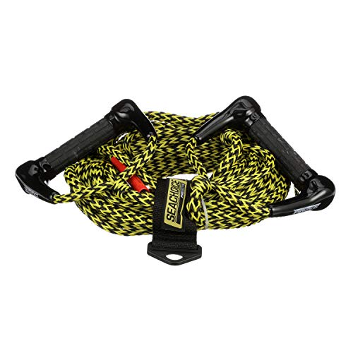 Land N Sea Distributing Water Ski Rope, 75 Ft. Long, Dual 5-1/2 in. Handles w/Textured Rubber Grips