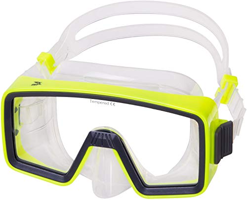 IST M50 Shadow Single Window Diving Snorkeling Mask (Yellow)